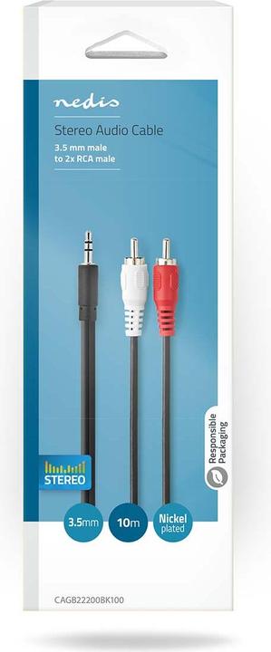 Actual product image Nedis CAGB22200BK (10M) (10 m, 3.5mm jack (AUX))