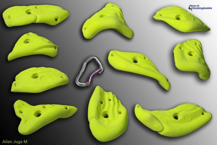 Move It Climbingholds Alien Jugs M Klettergriffe-Set (Neon Pink)