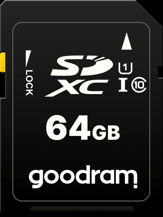 Goodram S1A0 SDXC UHS-I Class 10 (64 GB, SDXC, U1, UHS-I)
