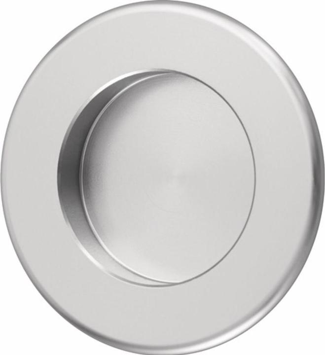 Actual product image Hermeta Shell handle aluminium silver anodised round inlet-Ø 35 mm