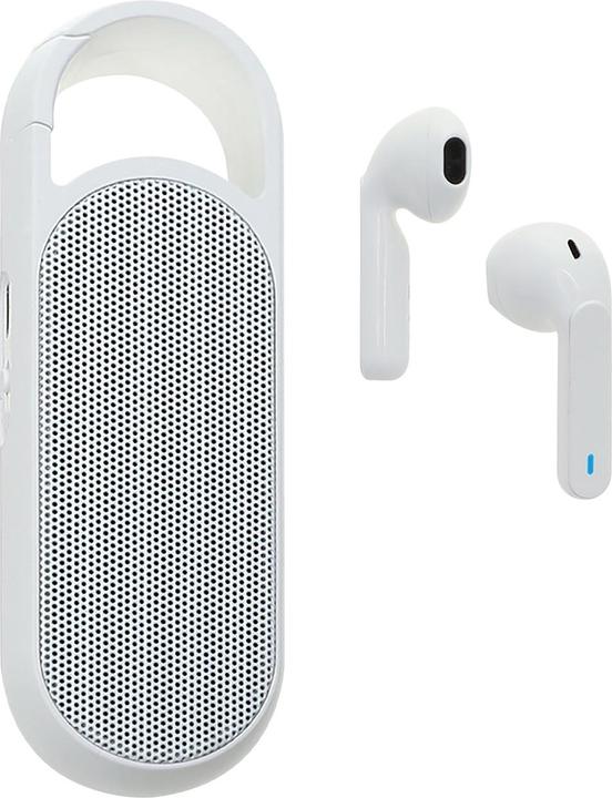 Produktbild 4smarts In-Ear-Kopfhörer Eara Twin Weiss (keine Geräuschunterdrückung, 3 h, Kabellos)