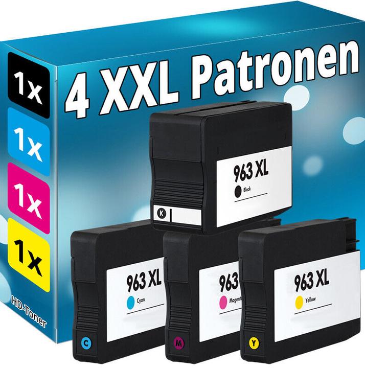 Druckfuxx 4x Patronen für HP 963 XL OfficeJet Pro 9010 9012 9014 9015 9016 9019