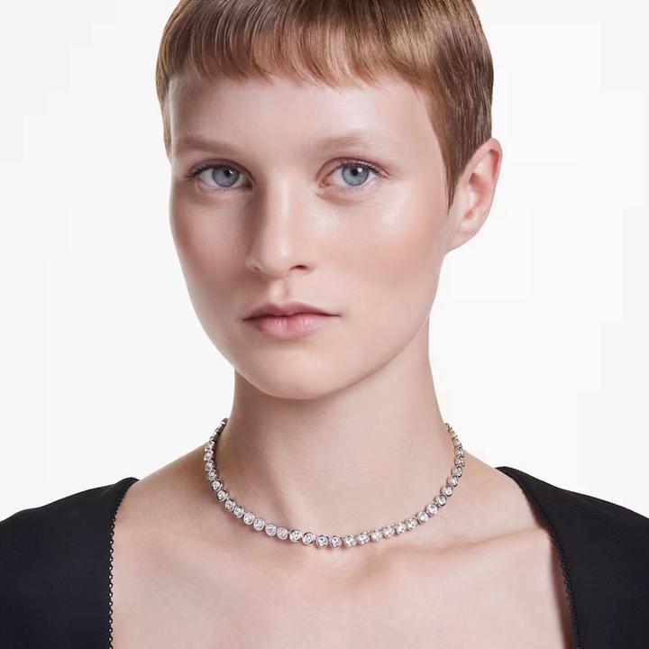 Produktbild Swarovski Imber Tennis Halskette Rundschliff Weiss (Swarovski Metall, 42 - 50 cm)