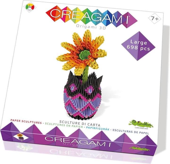 Actual product image Origami 3D Vase with Flowers 698 Pieces (698 pieces)