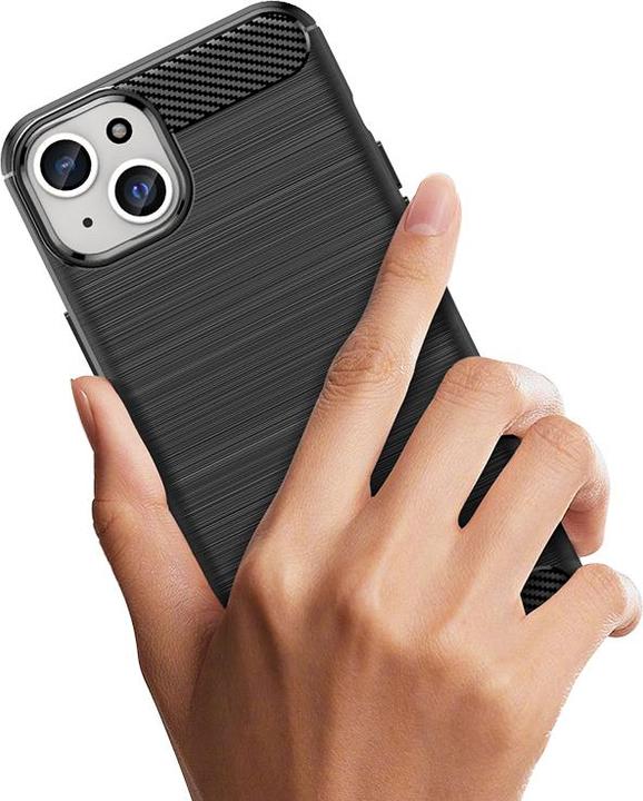 Produktbild Hurtel Flexible Carbon-Musterhülle für iPhone 15 Plus Carbon Case – Blau (Apple iPhone 15 Plus)