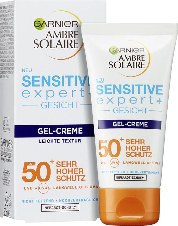 Actual product image Garnier Ambre Solaire (Sun cream face, SPF 50+, 50 ml, 73 g)