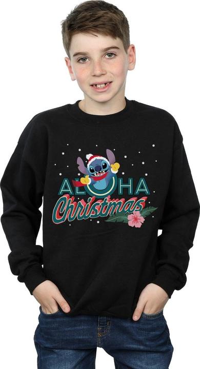Actual product image Disney Boys Lilo And Stitch Aloha Christmas Sweatshirt (140, 146)