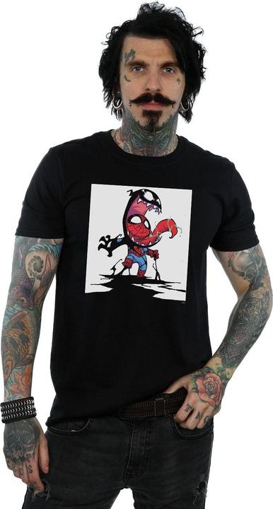Actual product image Mens Spider-Man Venom Cartoon T-Shirt (L)
