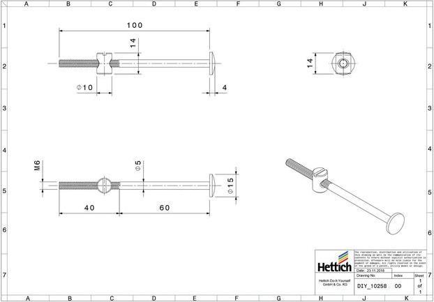Actual product image Hettich Verbindungsbeschlag (Connection fitting, 4 pcs.)