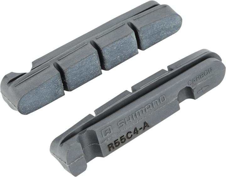 Actual product image Shimano R55C4 brake pads for cartridge brake shoe for carbon rim pad material 1 pair (Shimano, Rubber)