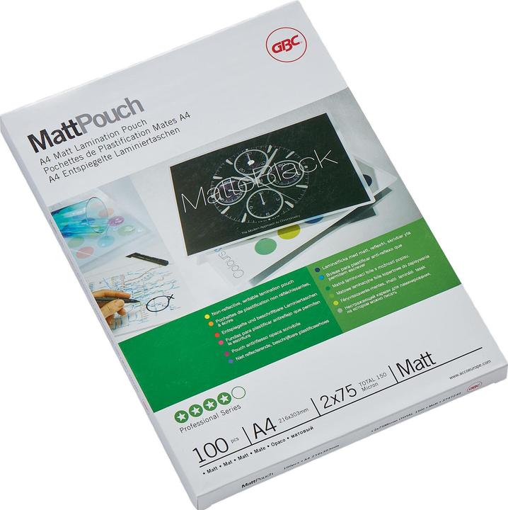 Image du produit GBC Feuille de plastification (A4, 100 pièce(s), 75 µm)