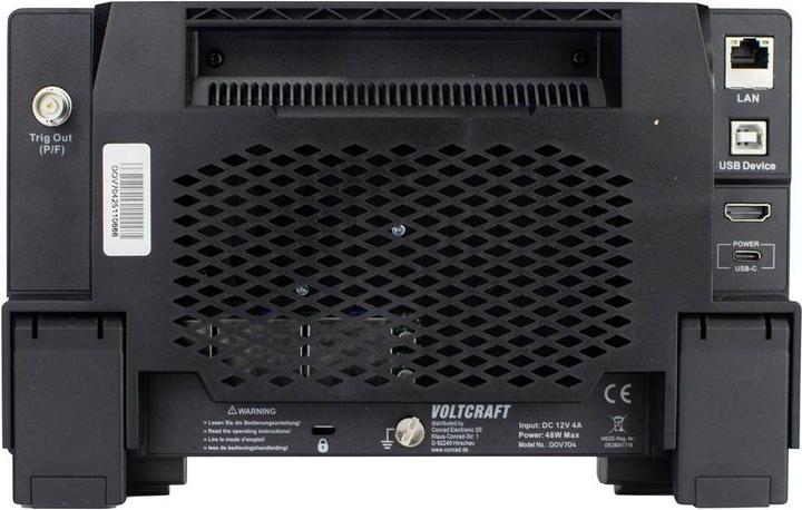 Actual product image Voltcraft DOV704 Digital-Oszilloskop 70 MHz 4-Kanal 1.25 GSa/s 50 Mpts 12 Bit D (CAT II)