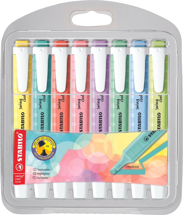 Immagine prodotto STABILO Textmarker Swing Cool (Toni pastello, 4 mm, 8 x)