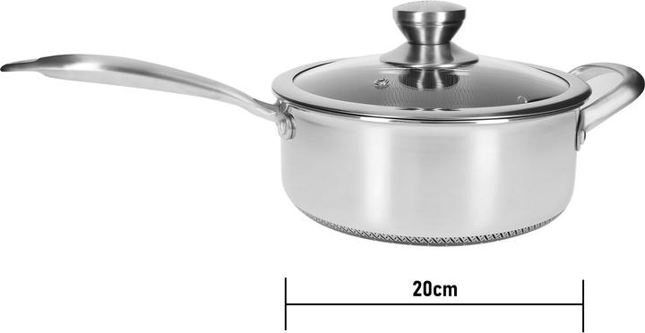 Actual product image Cheffinger Saucepan 20 cm - stainless steel (20 cm, Pot, Stainless steel)