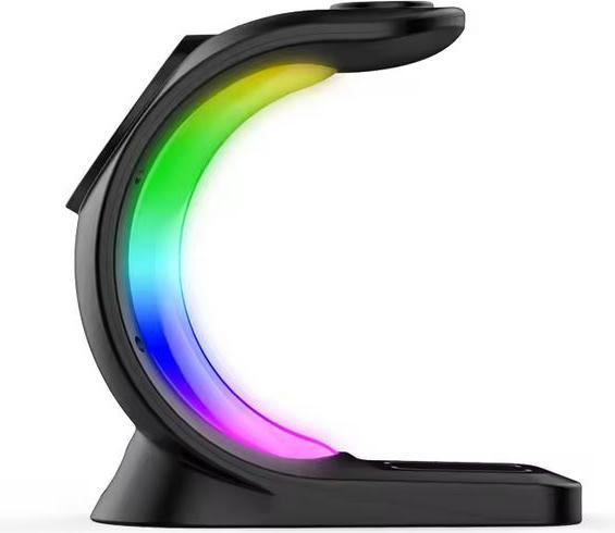 Produktbild PhoneLook Ladestation wireless MagSafe 15W 3in1 (iPhone, AirPods, Apple Watch) mit RGB LED Licht (15 W)
