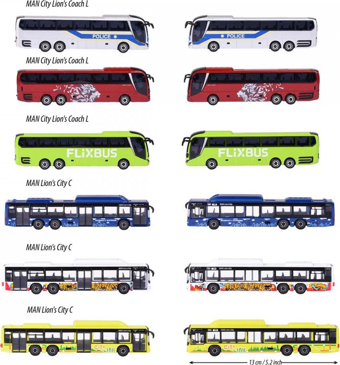 Image du produit Majorette MAN City Bus, 6-sort.