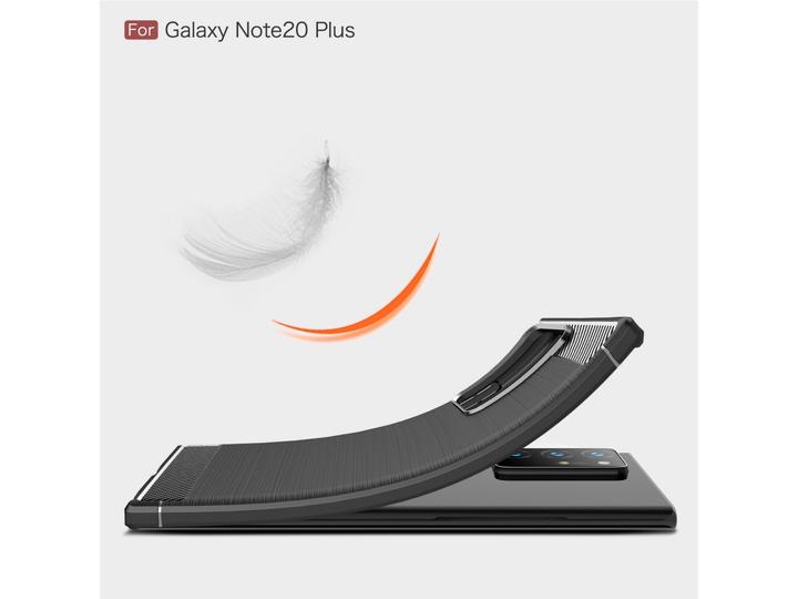 Produktbild Screenguard Samsung Galaxy Note20 Ultra Hülle Carbon Brushed Soft TPU (Samsung Galaxy Note 20 Ultra)