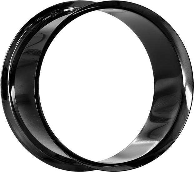 Produktbild Star Piercing Flared Tunnel mit Titanium Beschichtung schwarz (ohne Messing, Chirurgenstahl 316L)