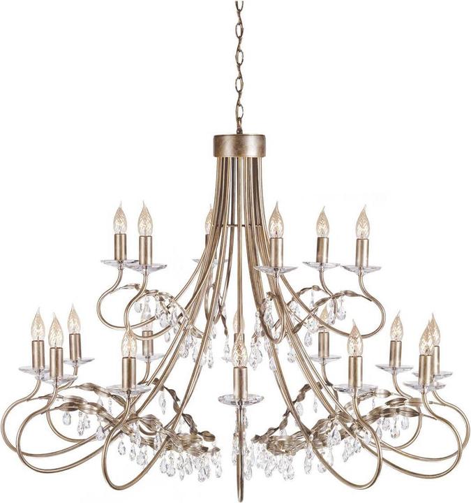Produktbild Elstead Lighting Christina Kronleuchter E14 18-fach Silber, Gold, Made in UK (115 cm)