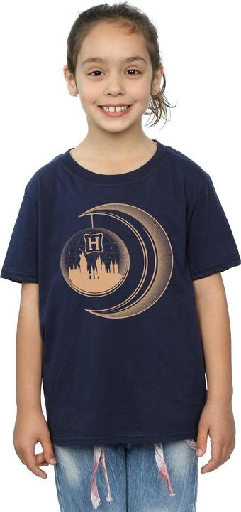 Actual product image Girls Hogwarts Moon Cotton T-Shirt (140, 146)