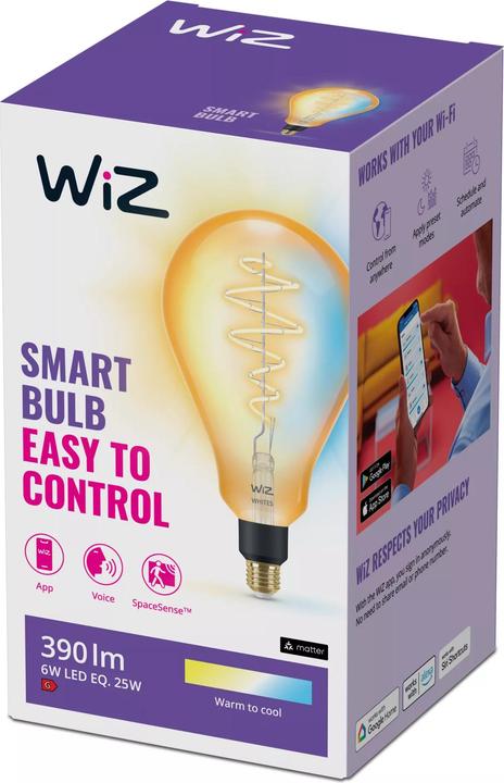Immagine prodotto WiZ Filamento d'epoca (E27, 6.50 W, 390 lm, 1 x, E)