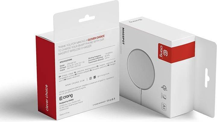 Produktbild Crong MagSpot Wireless Charger - Aluminiowa ładowarka MagSafe 15W (Gold) (15 W)