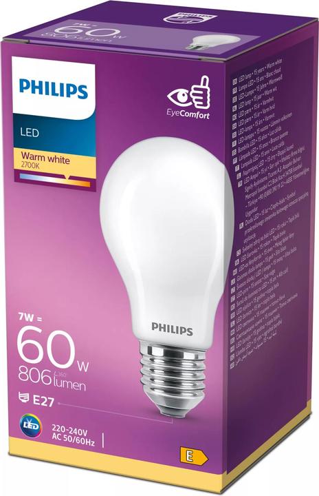 Produktbild Philips Classic (E27, 7 W, 806 lm, 1 x, E)