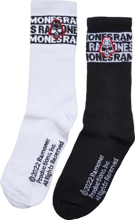 Image du produit Merchcode Ramones Skull Socks 2-Pack - 19829 (lot de 2, 47 - 50)