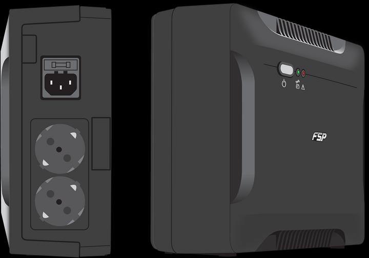 Actual product image Fortron Nano 600 (600 VA, 360 W, Standby UPS)