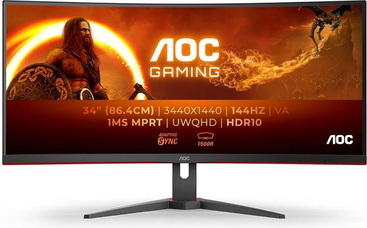 Produktbild AOC CU34G2XE/BK (3440 x 1440 Pixel, 34")