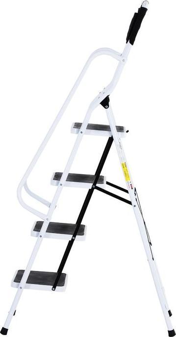 Immagine prodotto Swisshandel24 Scaletta pieghevole Scaletta con 4 gradini Scaletta con maniglia Cavalletto per impalcature con (Gradino pieghevole, 50 cm)