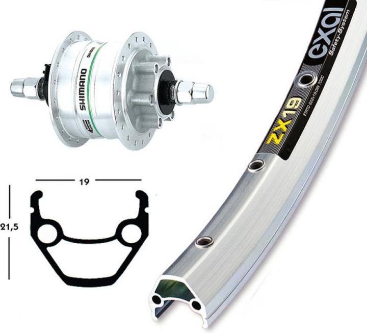 Bike-Parts Vorderrad 26x1.75 Shimano DH3D32 (Ruota anteriore, 26")