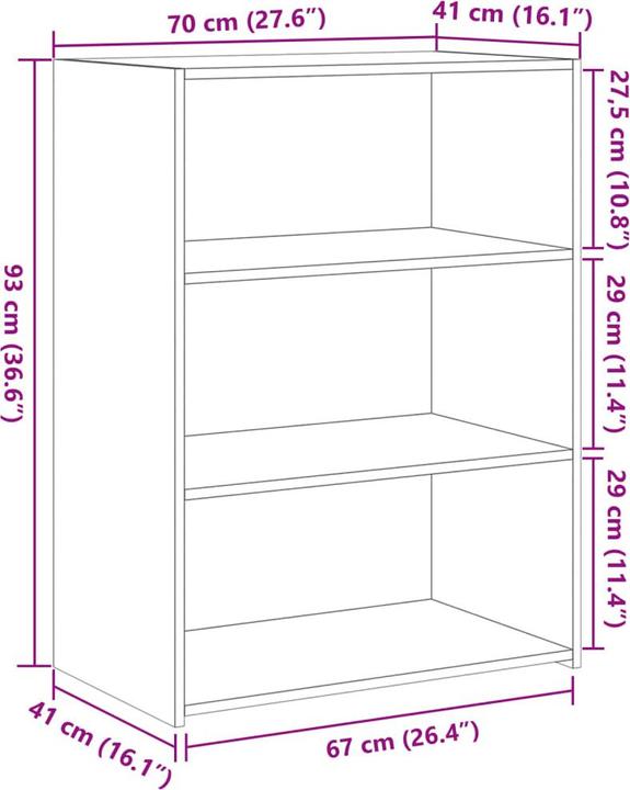 Produktbild VidaXL Sideboard (70 x 41 x 93 cm)
