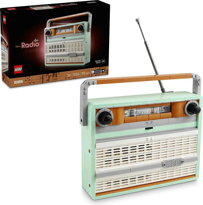 Image du produit LEGO Radio de poche rétro (10334, LEGO Icons, LEGO difficiles à trouver)