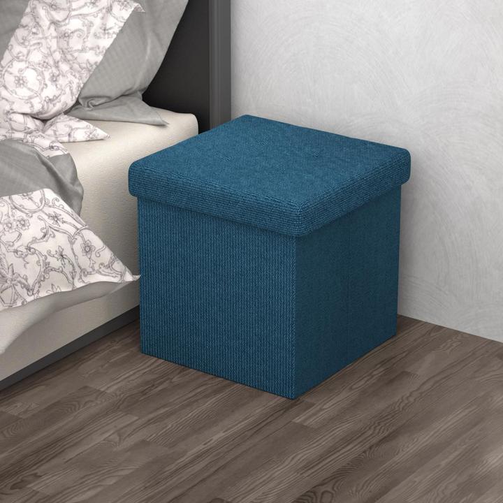 Produktbild Intirilife Sitzhocker 30x30x30 cm in OZEAN BLAU