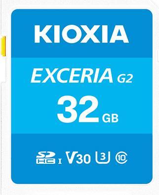 Image du produit Kioxia Carte SD Exceria G2 32 Go (32 Go, microSDHC, U3, UHS-I)
