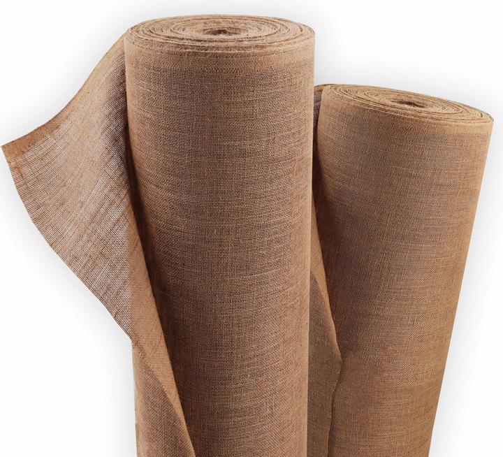 Actual product image Aquagart 55m x 1m Jutegewebe 305g/m² Jutematte Gartenjute Jute Stoff Sackleinen Juteband