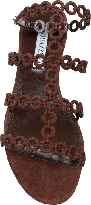 Produktbild Aquazzura Aquazzurra flat infinity chain ​​suede sandal brown color (39)