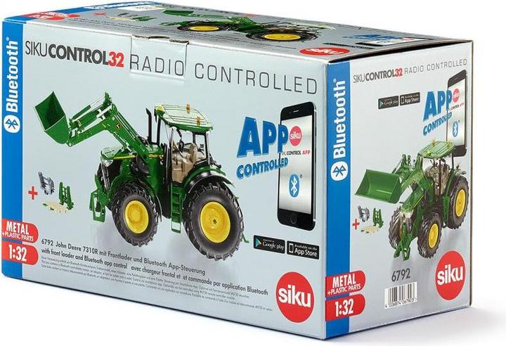 Produktbild Siku John Deere 7310R mit Frontlader und Bluetooth App Steuerung