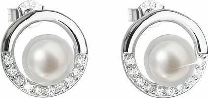 Produktbild Evolution Group Silver earrings peony with real pearls Pavon 21022.1