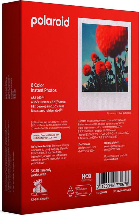 Image du produit Polaroid Film couleur SX-70 (SX-70)