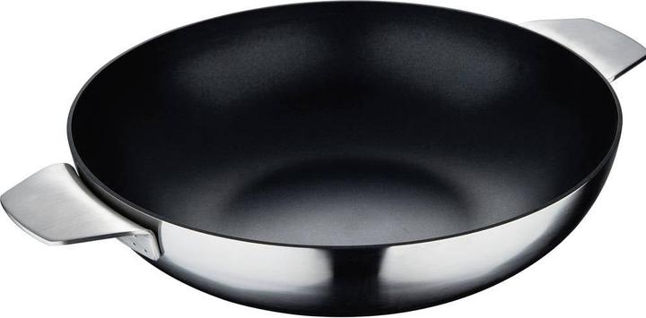 MasterPRO Wok 9.23 L 28 X 7 cm, aus Edelstahl (28 cm, Wok Pfanne, Edelstahl)