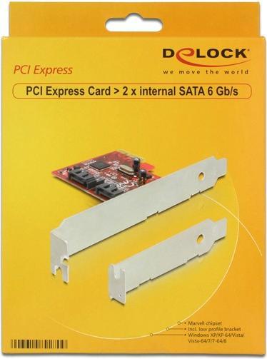 Image du produit Delock Carte PCI Express > 2 x SATA interne 6 Gb/s