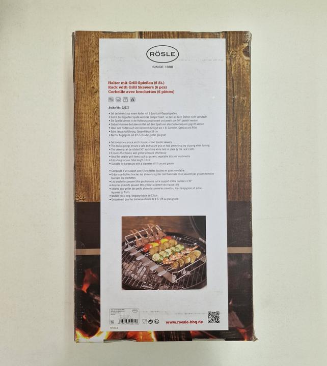 Actual product image Rösle Grill skewer holder