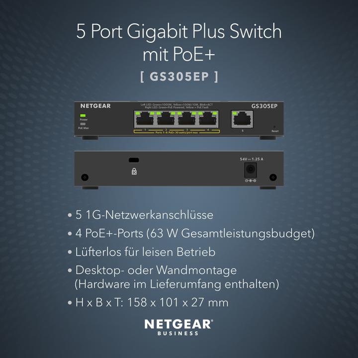 Produktbild Netgear GS305EP-100PES (5 Ports)
