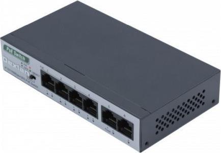 Produktbild Dexlan Fast Ethernet Switch, 6 x 100/10 Mbit/s 4 x PoE+ 60W (6 Ports)