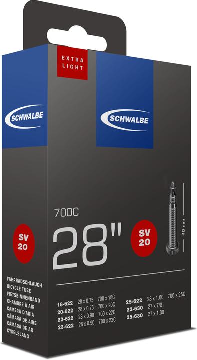 Produktbild Schwalbe SV20 Extra Light (Presta (SV), 28", 40 mm)