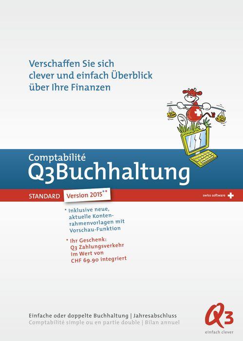 Produktbild Q3 Software Buchhaltung 2015 Standard inkl. Q3 Zahlungsverkehr