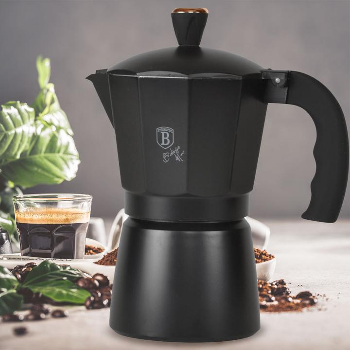 Actual product image BerlingerHaus Design espresso maker for 6 portions, black and rose gold (6 T.)