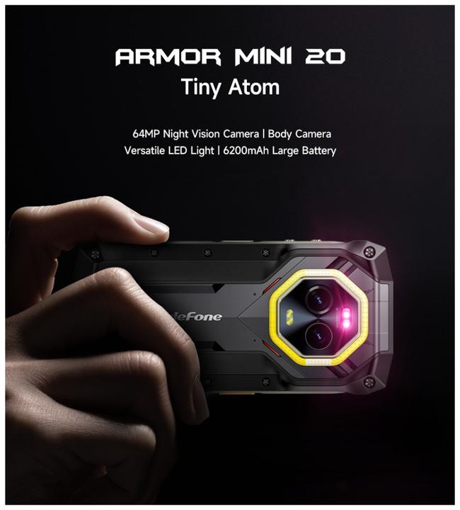 Immagine prodotto Ulefone ARMOR MINI 20 6/256GB BLACK (256 GB, Nero, 4.70", 50 Mpx)